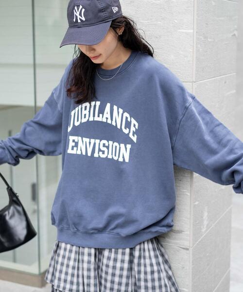 WEGO（ウィゴー）の「WEGO/ピグメントスウェット（スウェット・レディース・その他2/その他1/その他3/ネイビー・FREE）」の2枚目の写真