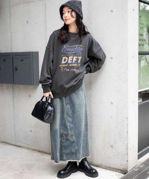 WEGO（ウィゴー）の「WEGO/ピグメントスウェット（スウェット・レディース・その他2/その他1/その他3/ネイビー・FREE）」の5枚目の写真