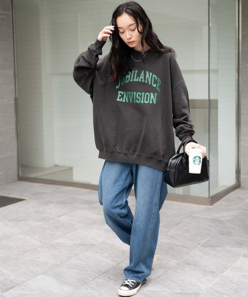 WEGO（ウィゴー）の「WEGO/ピグメントスウェット（スウェット・レディース・その他2/その他1/その他3/ネイビー・FREE）」の7枚目の写真