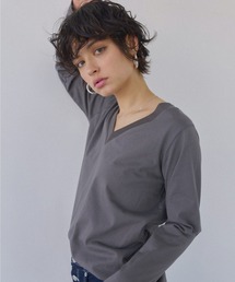 ALEXIA STAM | Basic V Neck Long Sleeve Tee/VネックロングスリーブTee(Tシャツ/カットソー)