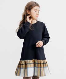 Bee des Bee（ビーデスビー）の「裏起毛ドッキングワンピース（ワンピース）」