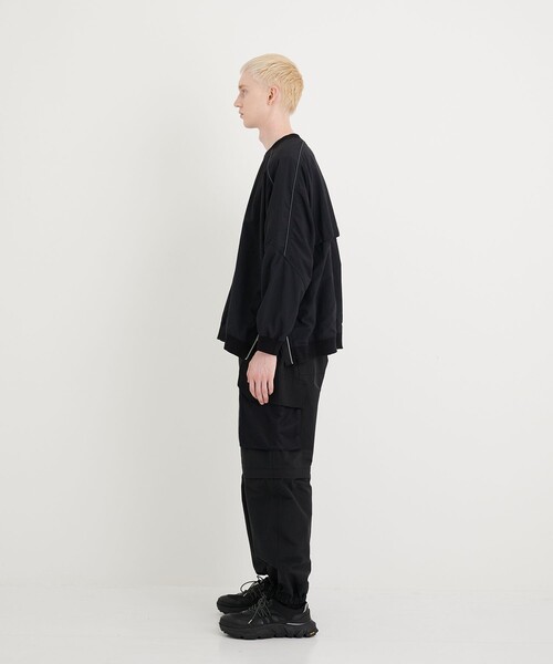 CITY TOKYO（シティトウキョウ）の「撥水テックトラックジャンパー/ピステ（ブルゾン・メンズ・ライトグレー/ブラック・1/2）」の17枚目の写真