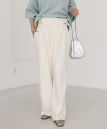 RIVE DROITE | 2サイズ展開/両面起毛サイドベルトワイドパンツ(その他パンツ)