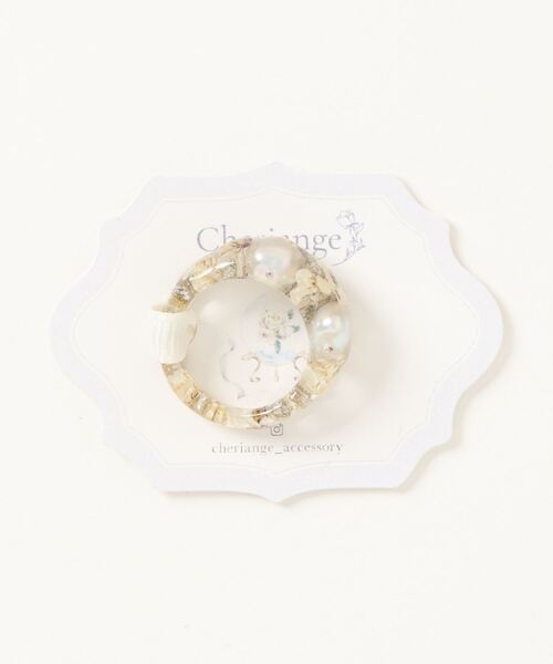 tone（トーン）の「【Cheriange】白鳥の湖　フラワーリング(MA)（リング・レディース・パープル/アイボリー・FREE）」の5枚目の写真