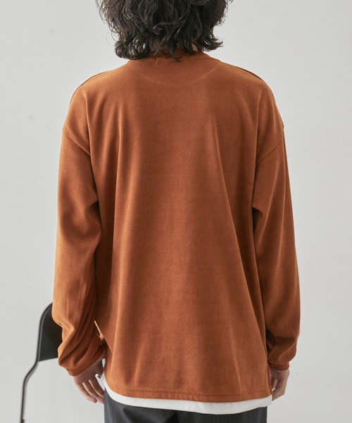 JUNRED(ジュンレッド)の「カットコールフェイクレイヤードプルオーバー(Tシャツ/カットソー・メンズ・ベージュ/オレンジ/グリーン/ブルー・L/LL/M)」の20枚目の写真