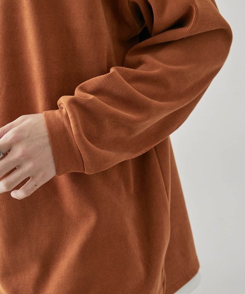 JUNRED(ジュンレッド)の「カットコールフェイクレイヤードプルオーバー(Tシャツ/カットソー・メンズ・ベージュ/オレンジ/グリーン/ブルー・L/LL/M)」の22枚目の写真
