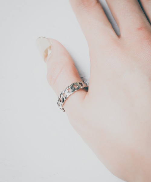 ARCHIVER(アーカイバ)の「【Bk】【sterling silver】フリーサイズ 喜平チェーンリング(リング・レディース・シルバー・FREE)」の2枚目の写真