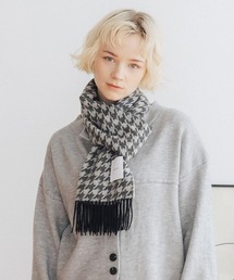 matti totti（マッティトッティ）の「【matti totti】カシミヤ100% マフラー 大判 レディース チェック ボーダー 千鳥 ブロック 柄 カシミヤマフラー カシミアマフラー（マフラー）」