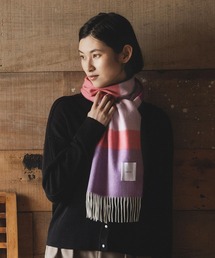 ★新品 ドゥーズィエムクラス カシミヤ混 大判マフラー パープル×ネイビー DEUXIEME CLASSE - ☆新品 石原さとみ着用！ ドゥーズィエムクラス