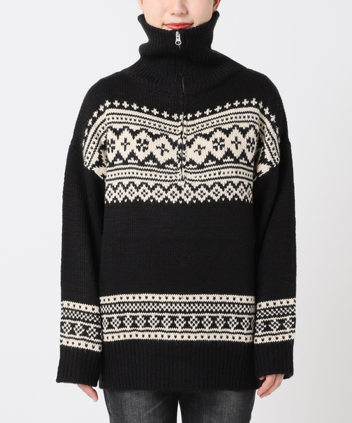 COMMRE（コムル）の「【COMMRE / コムル】襟付きジャガード柄 プルオーバー（ニット/セーター・レディース・アイボリー/ブラック・FREE）」の16枚目の写真