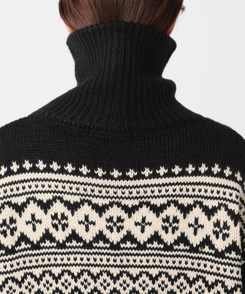 COMMRE（コムル）の「【COMMRE / コムル】襟付きジャガード柄 プルオーバー（ニット/セーター・レディース・アイボリー/ブラック・FREE）」の19枚目の写真