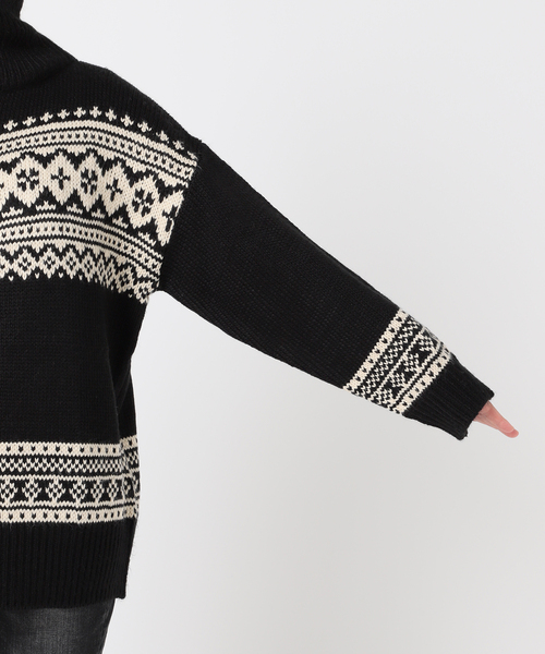 COMMRE（コムル）の「【COMMRE / コムル】襟付きジャガード柄 プルオーバー（ニット/セーター・レディース・アイボリー/ブラック・FREE）」の21枚目の写真