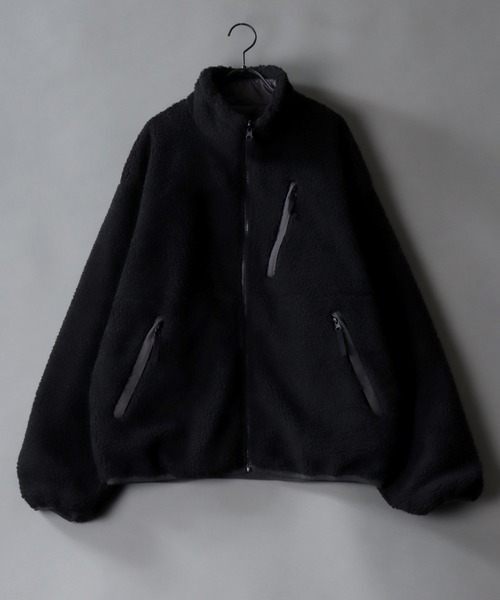 SITRY(シトリー)の「2way reversible sheep boa Jacket/リバーシブル シープボア ジャケット(ブルゾン・メンズ・ブラック/オフホワイト/タン/ベージュ・M/L)」の3枚目の写真