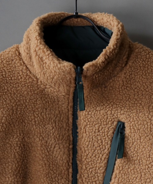 SITRY(シトリー)の「2way reversible sheep boa Jacket/リバーシブル シープボア ジャケット(ブルゾン・メンズ・ブラック/オフホワイト/タン/ベージュ・M/L)」の9枚目の写真