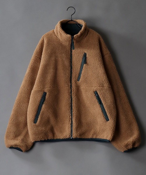 SITRY(シトリー)の「2way reversible sheep boa Jacket/リバーシブル シープボア ジャケット(ブルゾン・メンズ・ブラック/オフホワイト/タン/ベージュ・M/L)」の10枚目の写真
