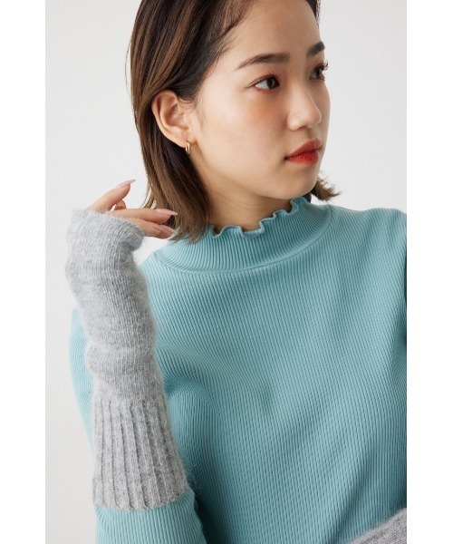 RODEO CROWNS WIDE BOWL（ロデオクラウンズワイドボウル）の「シャギーアームウォーマー（手袋・レディース・ブラック/グレー/オフホワイト・FREE）」の3枚目の写真