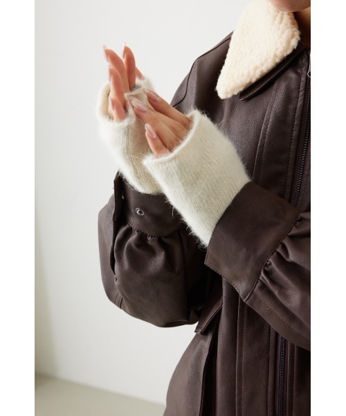 RODEO CROWNS WIDE BOWL（ロデオクラウンズワイドボウル）の「シャギーアームウォーマー（手袋・レディース・ブラック/グレー/オフホワイト・FREE）」の22枚目の写真