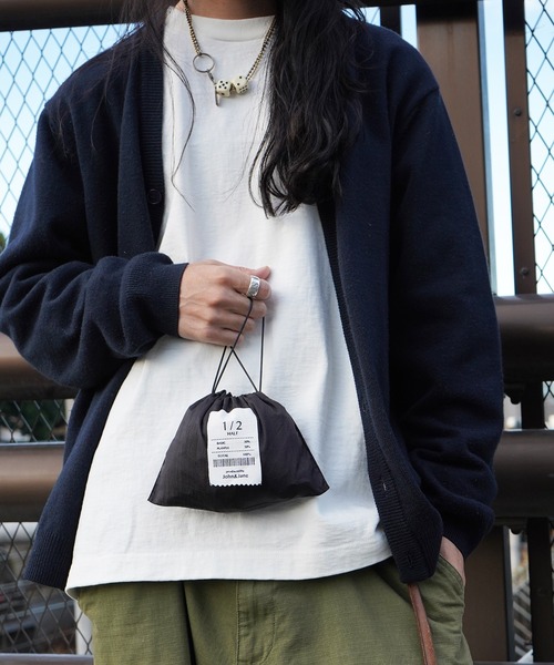 1/2 HALF(ニブンノイチハーフ)の「1/2HALF ナイロンパッカブル(エコバッグ/サブバッグ・メンズ・ホワイト/カーキ/イエロー/スカイブルー/オリーブ/グレー/ブラック/ピンク/ベビーピンク/レッド/ネイビー/エメラルド・FREE)」の21枚目の写真