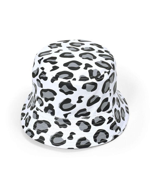 ZIDDY（ジディ）の「【 ニコ☆プチ 掲載 】モノグラムヒョウ柄リバーシブルバケットハット（ハット・キッズ・ホワイト/ブラック・FREE）」の13枚目の写真