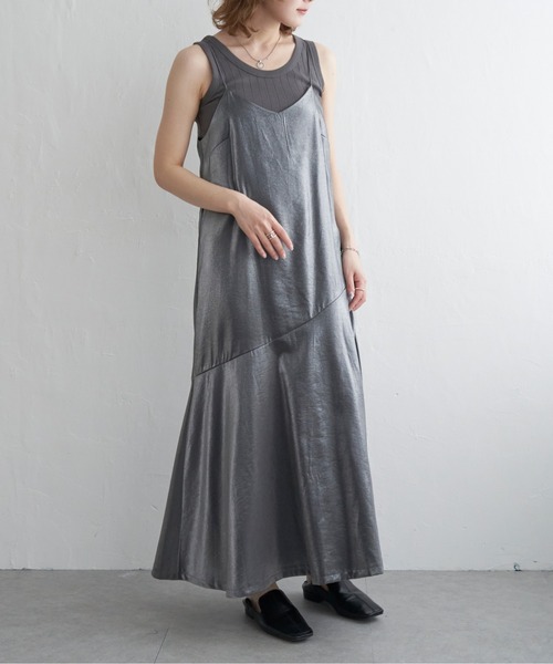 notch.（ノッチ）の「グリッターキャミワンピース（ワンピース・レディース・ブラック/ベージュ・M）」の11枚目の写真