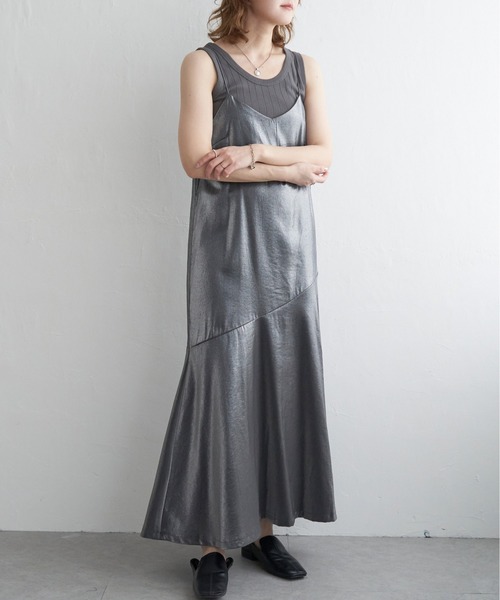 notch.（ノッチ）の「グリッターキャミワンピース（ワンピース・レディース・ブラック/ベージュ・M）」の12枚目の写真