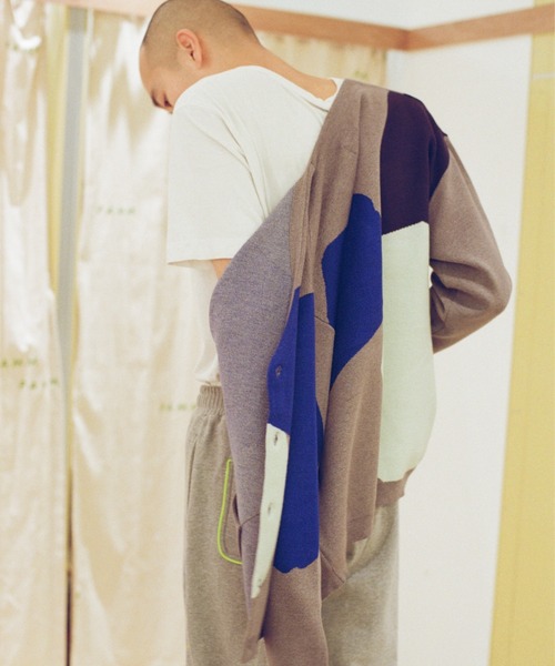 PAMM（パム）の「thanks fruits knit cardigan（カーディガン/ボレロ・レディース・ダークブルー/クリーム・フリー）」の6枚目の写真