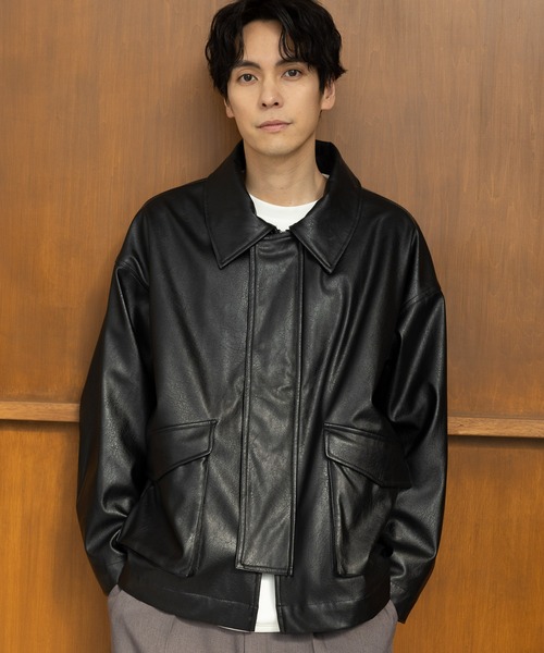 Willis &  ブラックレザージャケット womens-black-label-fw25-