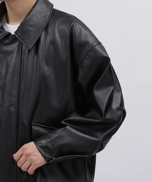 LAKOLE（ラコレ）の「PUレザーフィールドジャケット / 991905