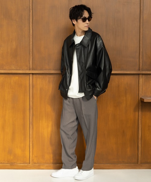 LAKOLE（ラコレ）の「PUレザーフィールドジャケット / 991905