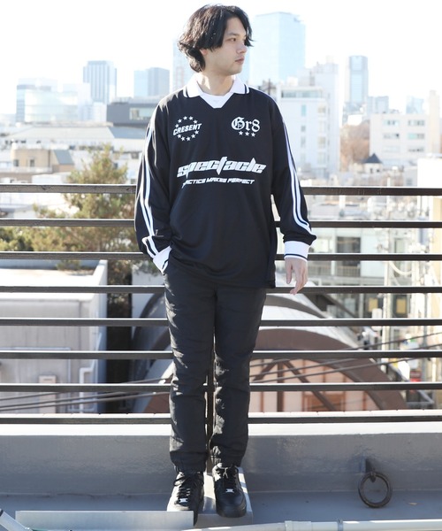 8(eight)(エイト)の「衿付きサッカー ロングTシャツ(Tシャツ/カットソー・メンズ・オフホワイト/ネイビー/ブラック/レッド・MEDIUM/LARGE)」の18枚目の写真