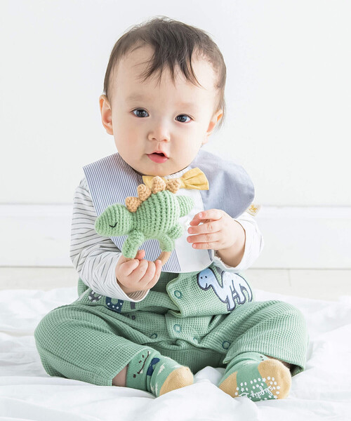 SLAP SLIP BABY（スラップスリップベビー）の「アニマルモチーフウサギクジラ恐竜クマ歯がためベビー（ベビーギフト・キッズ・ブルー/ブラウン/グリーン/オフホワイト・FREE）」の9枚目の写真