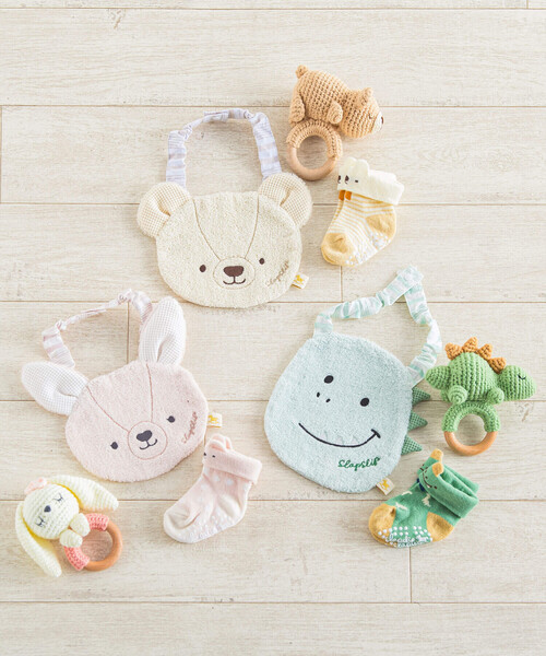 SLAP SLIP BABY（スラップスリップベビー）の「アニマルモチーフウサギクジラ恐竜クマ歯がためベビー（ベビーギフト・キッズ・ブルー/ブラウン/グリーン/オフホワイト・FREE）」の13枚目の写真