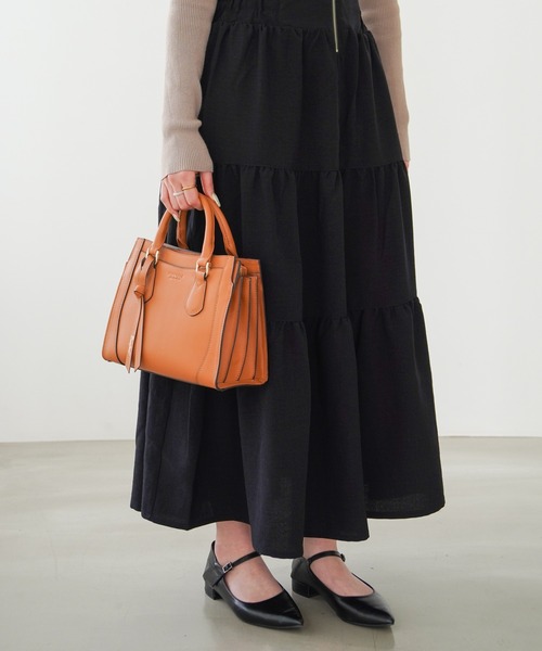 Jewelna Rose（ジュエルナローズ）の「クロフォード 本革ハンドバッグ S 11921（ハンドバッグ・レディース・グレイッシュベージュ/ブルー/チャコールグレー/ピンク/グレー/オレンジ・FREE）」の17枚目の写真
