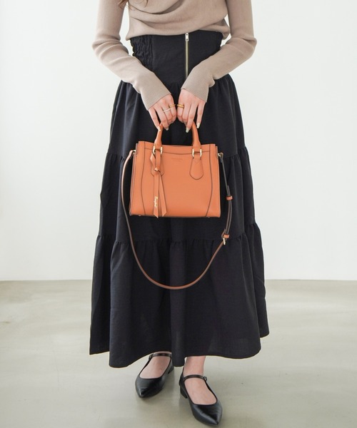 Jewelna Rose（ジュエルナローズ）の「クロフォード 本革ハンドバッグ S 11921（ハンドバッグ・レディース・グレイッシュベージュ/ブルー/チャコールグレー/ピンク/グレー/オレンジ・FREE）」の18枚目の写真