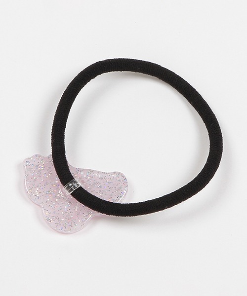 X-girl Stages(エックスガールステージス)の「チェリーロゴヘアポニー(ヘアゴム・キッズ・ラベンダー・FREE)」の2枚目の写真