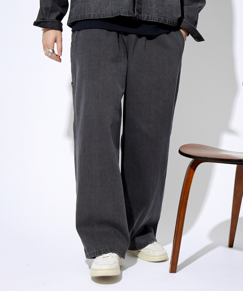 417 EDIFICE（フォーワンセブンエディフィス）の「”フレンチワーク” ワイドデニムパンツ セットアップ着用可（デニムパンツ・メンズ・ブラック/アイボリー/ブルー系その他・SMALL/MEDIUM/LARGE）」の10枚目の写真