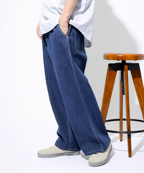 417 EDIFICE（フォーワンセブンエディフィス）の「”フレンチワーク” ワイドデニムパンツ セットアップ着用可（デニムパンツ・メンズ・ブラック/アイボリー/ブルー系その他・SMALL/MEDIUM/LARGE）」の17枚目の写真