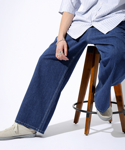 417 EDIFICE（フォーワンセブンエディフィス）の「”フレンチワーク” ワイドデニムパンツ セットアップ着用可（デニムパンツ・メンズ・ブラック/アイボリー/ブルー系その他・SMALL/MEDIUM/LARGE）」の20枚目の写真