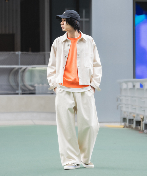 セール】”フレンチワーク” ワイドデニムパンツ セットアップ着用可