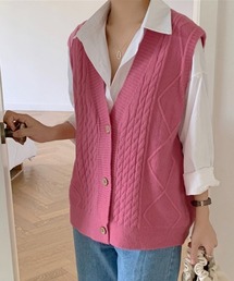future.archive レディース ベスト サイズ44 ピンク レディースのベスト（ピンク/桃色系）ファッション通販 - ZOZOTOWN