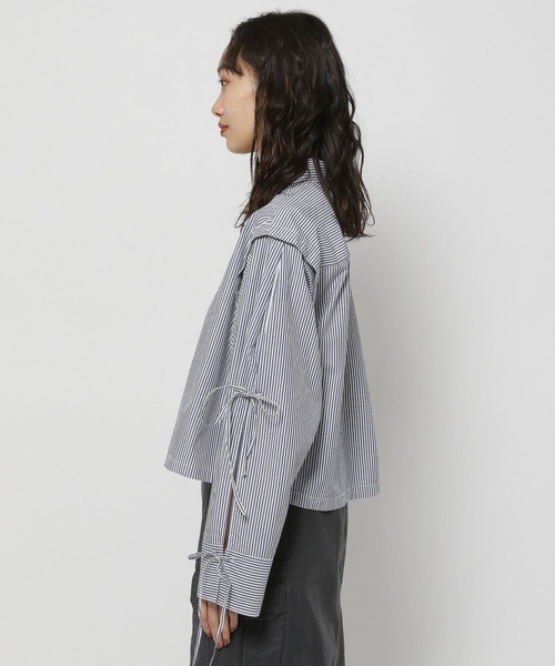 niko and...（ニコアンド）の「マーセリボンスリーブシャツ（シャツ/ブラウス・レディース・ネイビー/オレンジ/ホワイト/ブルー・BIG(L)/SHORT）」の19枚目の写真