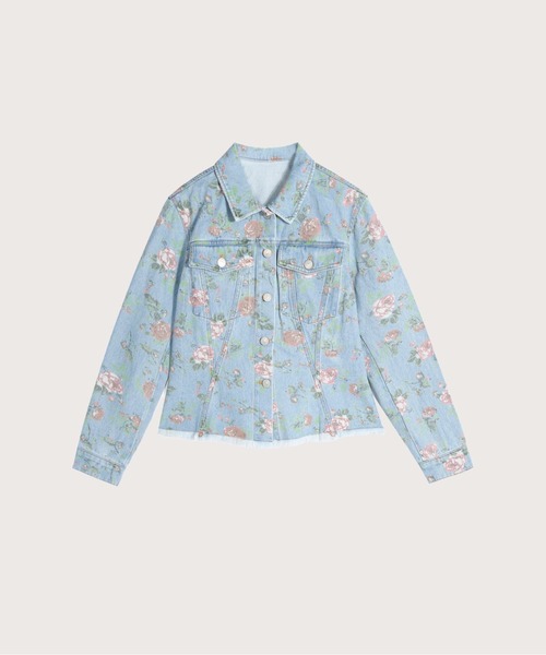 ローズガーデン デニムジャケット Rose Garden Denim Jacket（デニムジャケット）｜LA POMME petit（ラポミ・プチ）