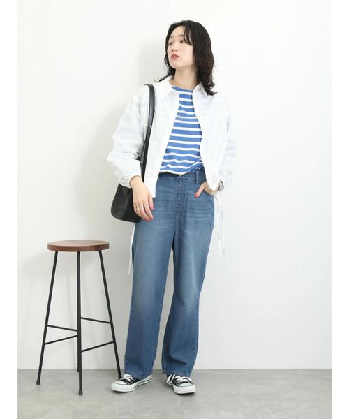 Samansa Mos2 blue(サマンサモスモスブルー)の「ワンハンドルナイロンコンビトート(ハンドバッグ・レディース・ターコイズブルー/ブラック/ライトベージュ・F)」の7枚目の写真