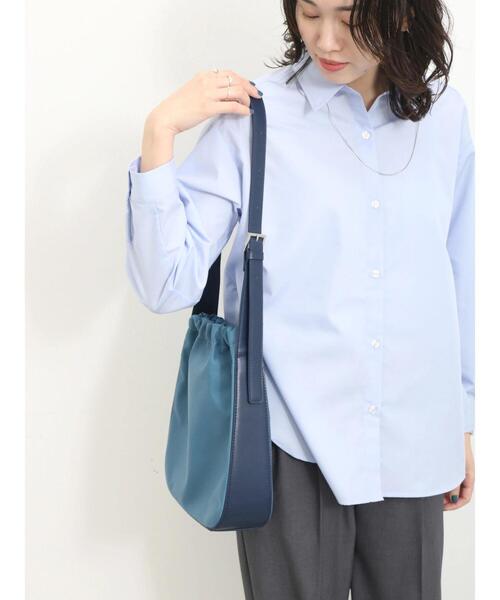 Samansa Mos2 blue(サマンサモスモスブルー)の「ワンハンドルナイロンコンビトート(ハンドバッグ・レディース・ターコイズブルー/ブラック/ライトベージュ・F)」の14枚目の写真