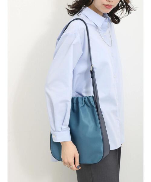 Samansa Mos2 blue(サマンサモスモスブルー)の「ワンハンドルナイロンコンビトート(ハンドバッグ・レディース・ターコイズブルー/ブラック/ライトベージュ・F)」の16枚目の写真