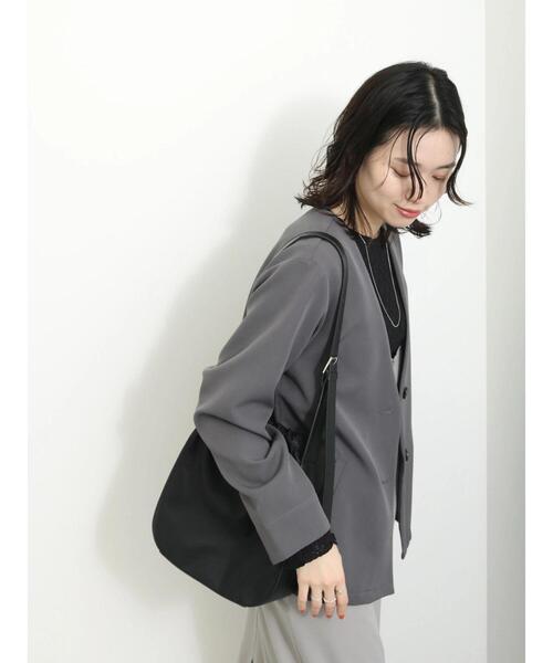 Samansa Mos2 blue(サマンサモスモスブルー)の「ワンハンドルナイロンコンビトート(ハンドバッグ・レディース・ターコイズブルー/ブラック/ライトベージュ・F)」の18枚目の写真