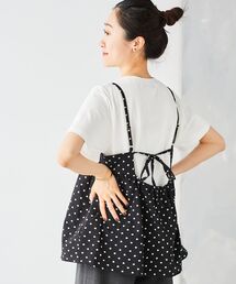 le.coeur blanc | 《WEB限定アイテム》サッカードットキャミブラウス(キャミソール)