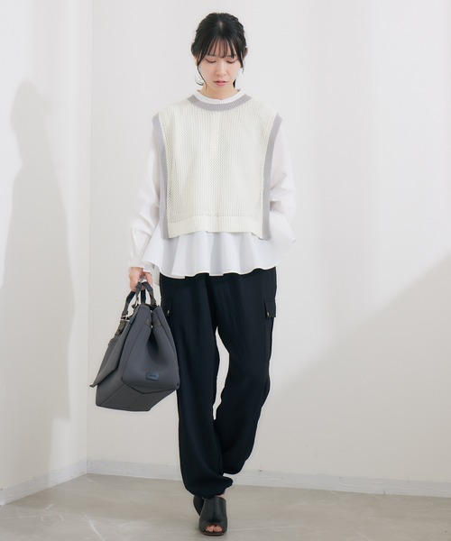 KATHARINE ROSS（キャサリンロス）の「【KATHARINE ROSS】テープデザインイージーカーゴパンツ（カーゴパンツ・レディース・ブラック/カーキ・MEDIUM）」の18枚目の写真