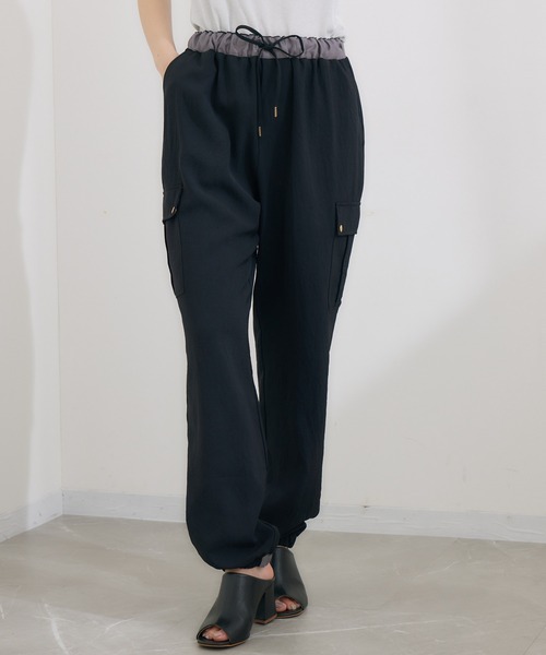 KATHARINE ROSS（キャサリンロス）の「【KATHARINE ROSS】テープデザインイージーカーゴパンツ（カーゴパンツ・レディース・ブラック/カーキ・MEDIUM）」の22枚目の写真