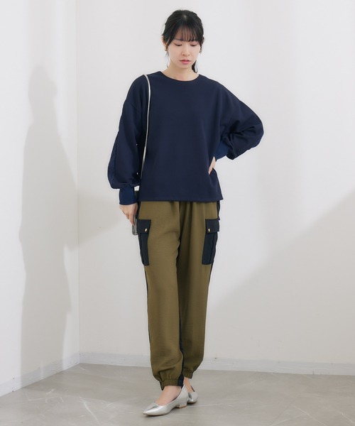 KATHARINE ROSS（キャサリンロス）の「【KATHARINE ROSS】テープデザインイージーカーゴパンツ（カーゴパンツ・レディース・ブラック/カーキ・MEDIUM）」の5枚目の写真